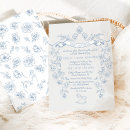 Buscar francés del vintage invitaciones Azul polvoriento