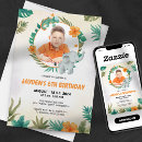 Buscar del elefante invitaciones de cumpleaños Elegante