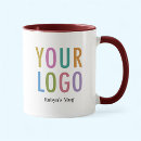 Buscar negocio rojo tazas Su logotipo aquí