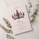 Buscar cinderella invitaciones Morado