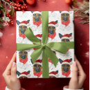 Buscar perro papel de regalo Navidad