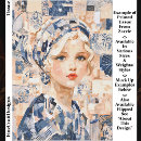 Buscar patchwork papel de seda Azul