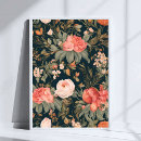 Buscar diseño floral antiguo posters Rosa