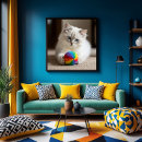 Buscar gatos coloridos lienzos Gato colorido