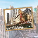 Buscar vintage chicago postales Ilustracion