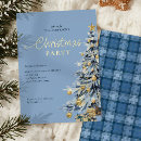 Buscar árbol azul invitaciones de navidad Oro