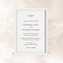 Buscar blanco y negro elegante boda invitaciones Tradicional
