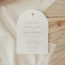 Buscar la palmera boda invitaciones Minimalista