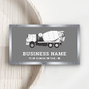 Buscar camión concreto tarjetas de visita Construcción
