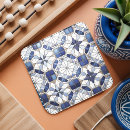 Buscar tejas marroquíes posavasos Azul y blanco