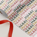 Buscar diseño tipográfico papel de regalo Navidades