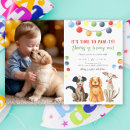 Buscar el perro invita invitaciones Fiesta de perro