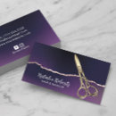 Buscar purple tarjetas de visita Peluquero