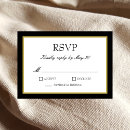 Buscar gold border invitaciones Negro y blanco