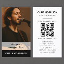 Buscar cantante profesional tarjetas de visita Fotográfica