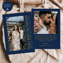 Buscar azul y oro tarjetas Recién casados