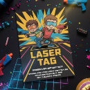 Buscar laser tag invitaciones Negro