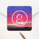 Buscar nubes rosadas pegatinas Puesta de sol