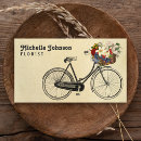 Buscar bicicleta antigua tarjetas de visita Floral