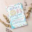 Buscar neón retro invitaciones 1 ᵉʳ bola