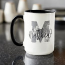 Buscar monótono tazas Monograma