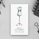 Buscar forma del vestido tarjetas de visita Sastre