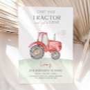 Buscar tractor rojo invitaciones Iniciar el tractor