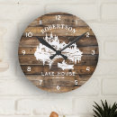 Buscar madera del vintage relojes de pared Cabaña familiar