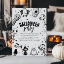 Buscar halloween blanco y negro invitaciones Para niños