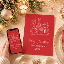 Buscar muñeco de nieve tarjetas Rojo