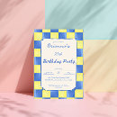 Buscar azul y amarillo invitaciones Moderno