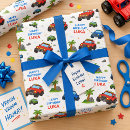 Buscar monstruos papel de regalo Cumpleaños de camión monstruo