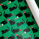 Buscar gatos negros papel de regalo Navidad