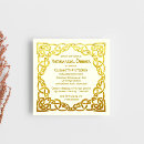 Buscar rehearsal dinner invitaciones Gold