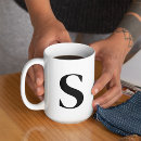 Buscar letra negra tazas General y unisex