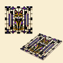 Buscar naranja gato azulejos Dorado