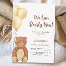 Buscar oso de peluche marrón invitaciones Adorable