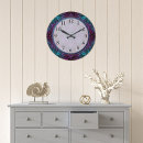 Buscar copo nieve de relojes de pared Morado