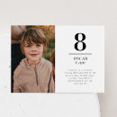 Buscar número ocho invitaciones Niño