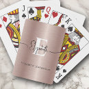 Buscar metal barajas de cartas Monograma