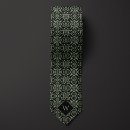 Buscar negro y verde corbatas Monograma