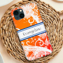 Buscar naranja y blanco iphone fundas Para ella