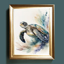 Buscar tortuga marina posters Acuarela