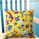 Buscar flores amarillas rojas cojines Elegante