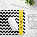 Buscar zigzag blanco y negro alfombrillas de raton Monograma
