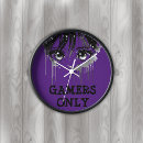Buscar geek relojes de pared Negro
