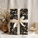 Buscar flores negras papel de regalo Invitados
