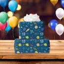 Buscar espacio exterior papel de regalo Patrón