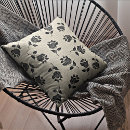 Buscar floral beige cojines Negro