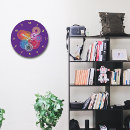 Buscar círculos concéntricos relojes de pared Colorido